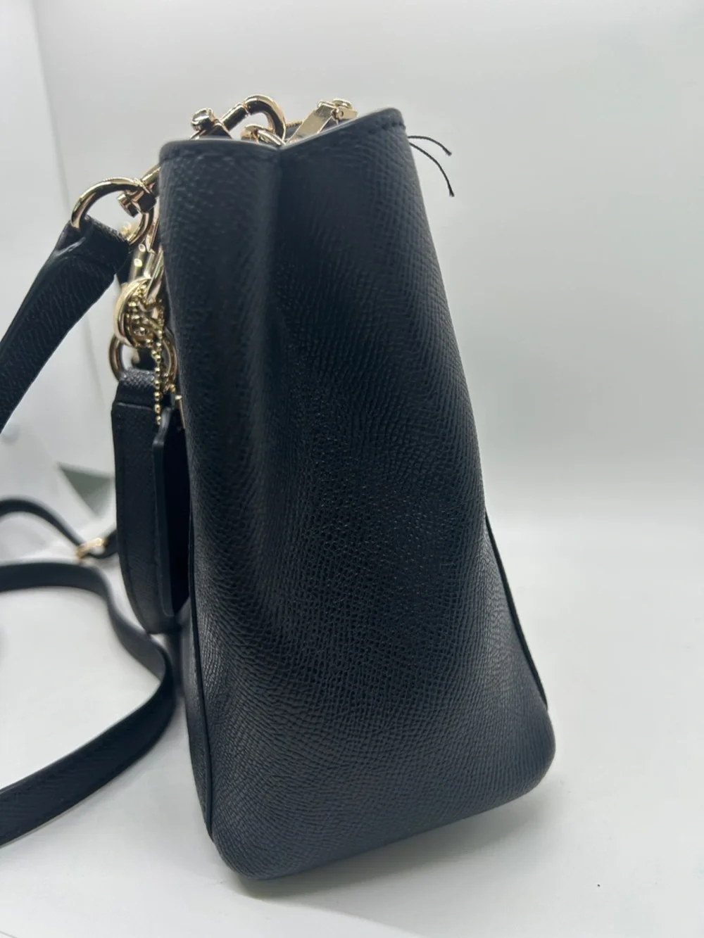 Coach Black Pebbled Leather Christie Satchel Tote Handbag Purse w/ Wallet 🌺🌺 - Picture 3 of 16